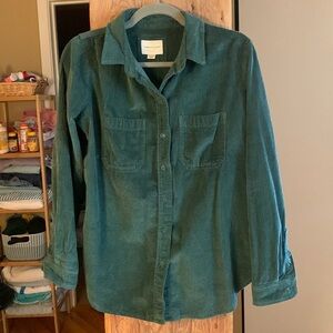 Oversized Corduroy Button-up Shirt